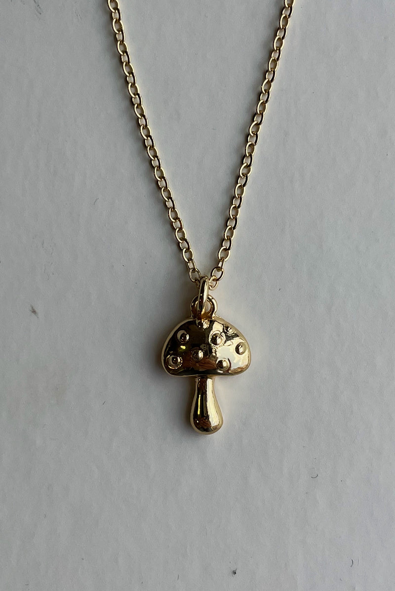 Gold Chain Mushroom Pendant Necklace – CULTUREShrooms