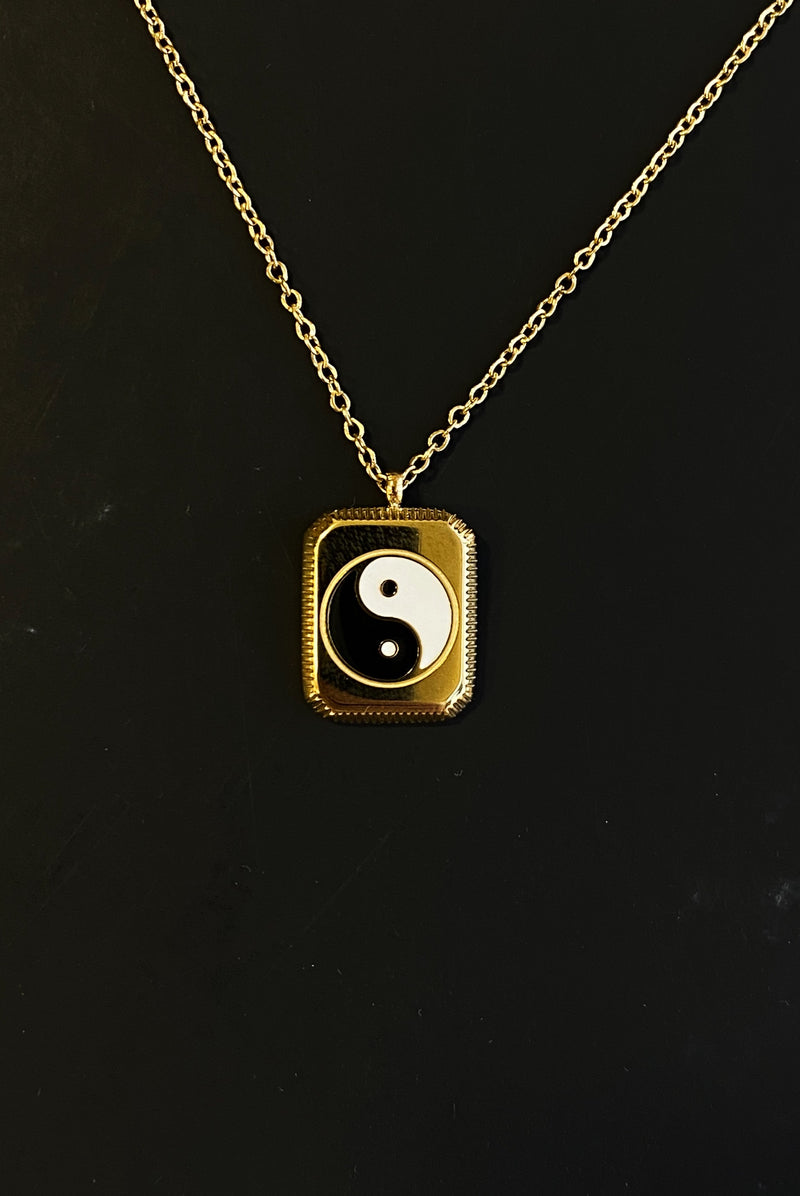 YIN YANG SQUARE NECKLACE