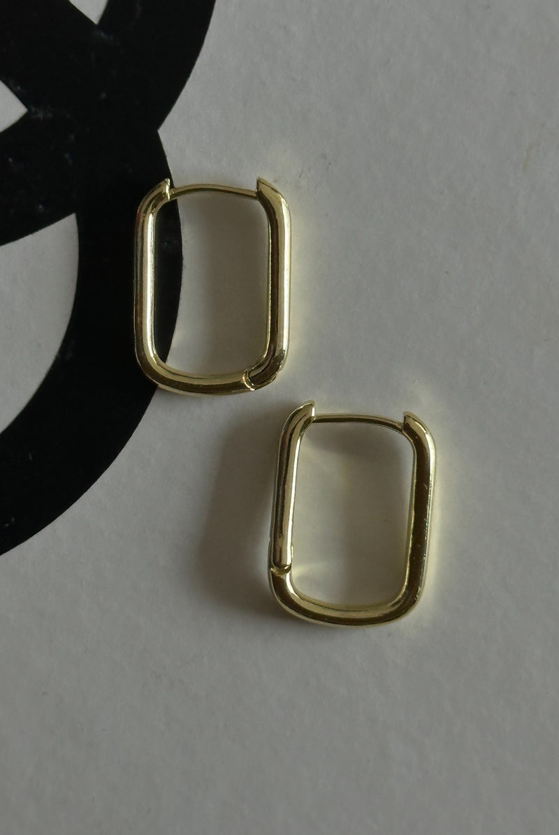 GOLD PLATED OVAL HOOPS